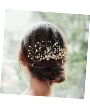 Ipetboom Bride Insert Comb Tiara Rhinestone Pearl Hair Comb Bridal Hair Comb Bridal Headdress Wedding Headpiece Bride The Flowers Hairpin Women Hairpin - Buy Online on GoSupps.com