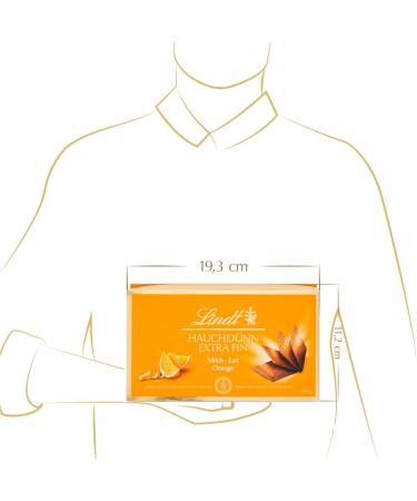  Lindt Lindt - Box of EXTRA FINE chocolate squares - Milk chocolate orange - 180g - Buy Online on GoSupps.com