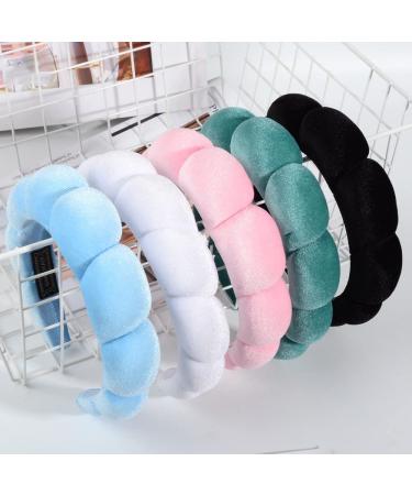 YOUNUO Spa Headband for Women - Sponge & Velvet Fabric, Black - Face Washing, Makeup, Skincare, Shower - Hair Accessories - Buy Online on GoSupps.com