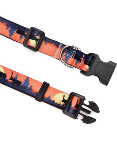 Mihqy Adjustable Soft Dog Collar - Bohemian Flowers & Geometric Design for Small Medium & Large Dogs (38-63 cm 2.5 cm Wide) - Buy Online on GoSupps.com