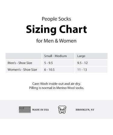 People Socks Merino Wool Crew Socks 4 Pairs - Arch Support - Made in USA - Small-Medium Charcoal - Buy Online on GoSupps.com