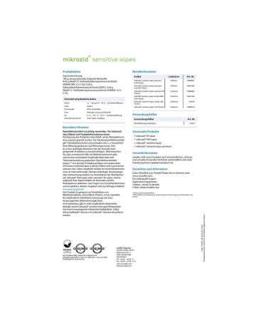 Sch lke microcid Sensitive Wipes Jumbo - 200 Alcohol-Free Disinfection Towels for Medical Devices & Surfaces - Ideal for Sensitive Products - Buy Online on GoSupps.com
