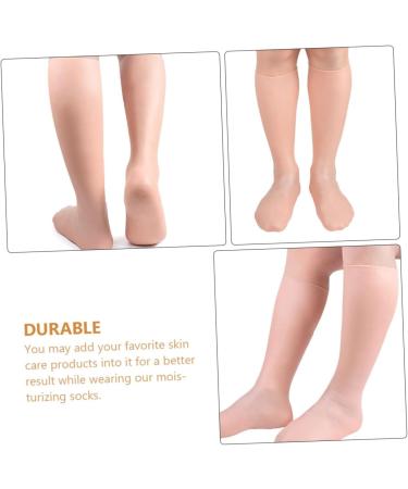 POPETPOP 2 Pairs Exfoliating Moisturizing Socks Moisturizing Booties Knee High Heels Gel Socks for Cracked Feet Spa Gloves and Socks Foot Moisturizing Socks Girls Socks Women's Socks Sebs - Buy Online on GoSupps.com