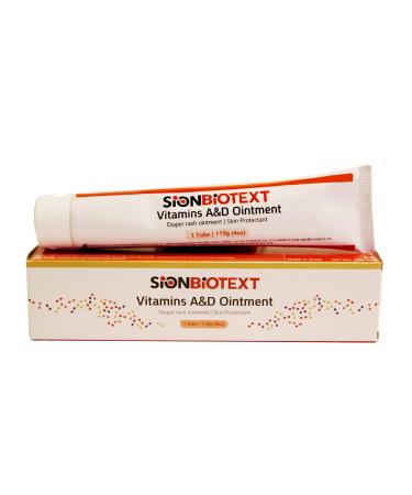A and D Ointment by Sion Biotext Baby Diaper Rash Vitamin A + D Healing Cream for Dry Irritated Skin  Cuts  Burns Soothing Baby Care Medical Moisturizer + First Aid. (1 Tube 4oz) 1 Tube 4 Ounce