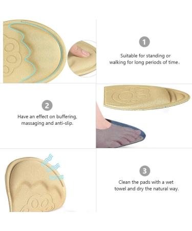 4 Pairs Forefoot Cushion Pads for High Heels Breathable Half Insole Metatarsal Inserts with Mini Spray Bottle Holder - Buy Online on GoSupps.com