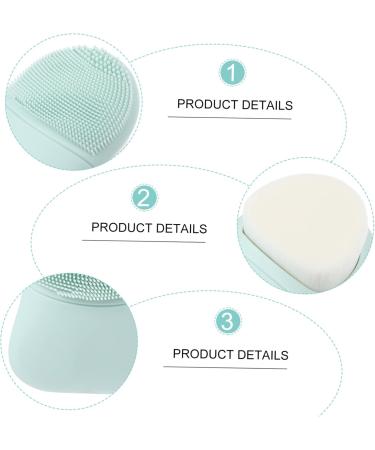 Angoily Silicone Face Brush Face Scrub Brush Face Brush Scrubber Silicone Cleansing Brush Face Scrubbers Face Cleaner Brush Blackheads Deep Pore organ Double Sided Silica Gel 8x6cm Green - Buy Online on GoSupps.com