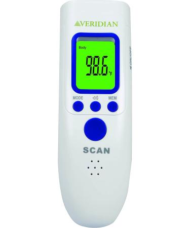 Veridian Non-Contact Infrared Thermometer - Instant Accurate Reading for Children & Adults - 3-Color Fever Alert Display - Home Use - Fahrenheit/Celsius - Buy Online on GoSupps.com