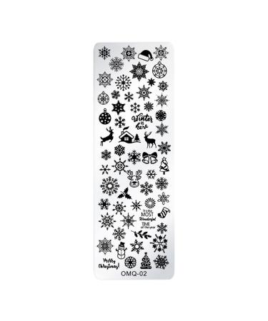 DIY Christmas Nail Art Template - Stainless Steel Snowflake Nail Stamp Plate for Women - Buy Online on GoSupps.com
