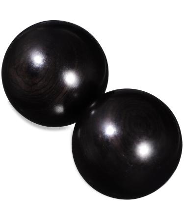 Healvian massage device Massage tools 2 pieces Baoding balls made of wood Chinese health stress relief manual exercise hand massage handballs 4 0 cm wood carving tools baby bottle brush