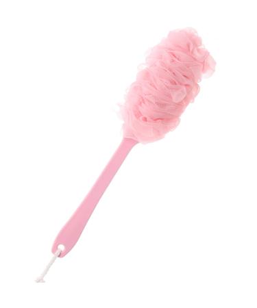 Prozklves Back Scrubber for Shower, Long Handle Back Loofah Shower Brush, Soft Nylon Mesh Back Cleaner Washer, Bath Brush for Women Men, Exfoliating Body Scrubber for Elderly (1 Pack-Light Pink)
