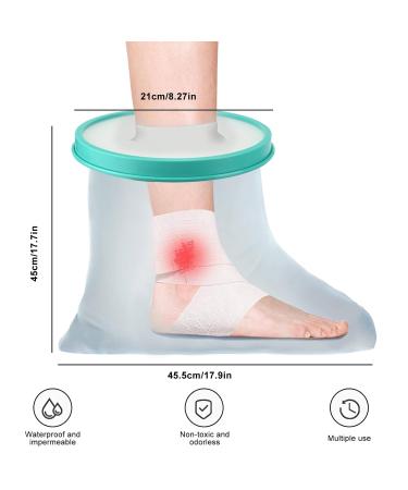 RAINPOP Waterproof Foot and Ankle Cast Cover - Reusable, Watertight Protector for Foot Wound, Orthopedic Boot - Adult Size - Buy Online on GoSupps.com