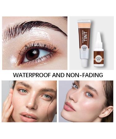 2 in 1 Lash & Brow Color Kit - Natural Eyebrow Makeup Professional Eyelash Coloring Set in Black | International Shipping - Buy Online on GoSupps.com