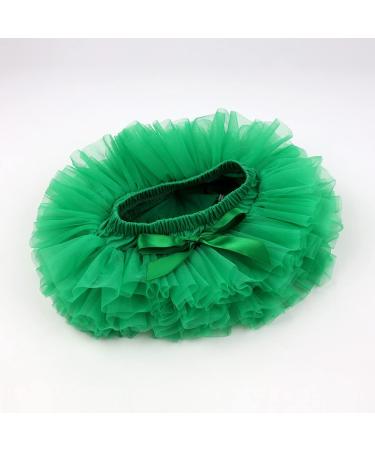 Hoolchean Baby Girls Super Soft Fluffy Tutu Skirt with Diaper Cover Bloomer - Green (1-2 Years) - Buy Online on GoSupps.com