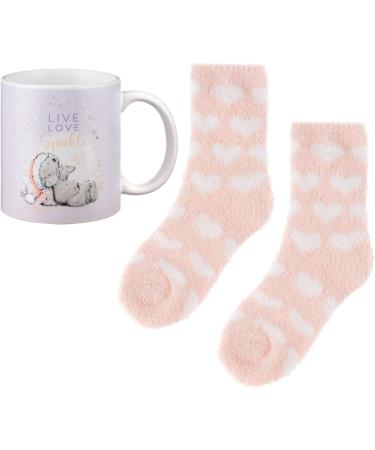 BargainsMania Hot Chocolate Mug & Socks Set - Warmth and Comfort in Every Sip - Hot Chocolate Cocoa Lover's Delight - Snug and Warm Winter Essentials - Delightful Treating - Buy Online on GoSupps.com