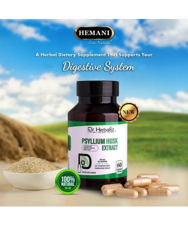 Dr. HERBALIST Psyllium Husk Extract 500mg Per Serving (Plantago Ovata Fiber Supplement) 60 Veg Capsules Fast Absorption Gentle on Stomach Supports Digestion & Daily Fiber. Unflavored 1 - Buy Online on GoSupps.com