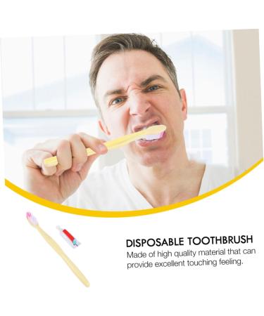 200 Disposable Toothbrushes Set - Travel-Friendly Waterproof Toothbrushes for School & Office | Multi-Color Pack - Buy Online on GoSupps.com