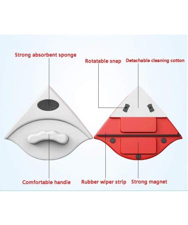 Home Double Side Magnetic Window Cleaner Strong Both Side Glass Surface Cleaning Brush Wiper Tools with Ergonomic Handle Des - Buy Online on GoSupps.com