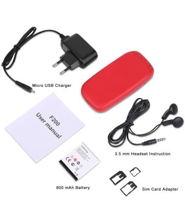 USHINING GSM Senior Flip Phone - Large Button Emergency Call 1.77 Color Display - No Contract - Red - Buy Online on GoSupps.com