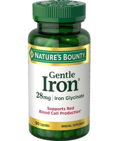 Nature's Bounty Gentle Iron 28 mg 90 Capsules