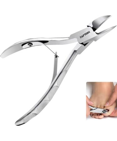 Professional Cuticle Nippers Precision Manicure Nail Clippers Stainless Steel Scissors Thick and Ingrown Nails Hospital Grade Podiatry Tool