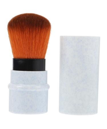 Housoutil Telescopic Powder Brush Makeup Brush Facial Powder Brush Blending Blush Brush Leather Hair Tie Loose Brush Face Makeup Tool Concealer Brush Loose Powder Brush Plastic Paint Fluffy medium Blue