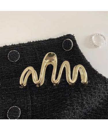 KuuGuu 4 PCS Large Gold Hair Claw Clip Set | Non-Slip Metal Hair Clips | Strong Hold Jaw Clamp | Cute Hair Accessories - Buy Online on GoSupps.com