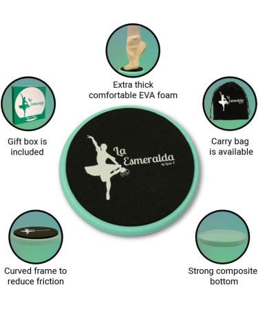 La Esmeralda Ballet Turning Board - Improve Turns, Balance, and Stability - Thick EVA Foam - Turquoise (Gift Box Included) - Buy Online on GoSupps.com