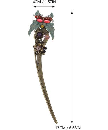 LALAFINA 1pc Butterfly Metal Hairpin Hair Chopsticks Asian Decor Bridal Side Hair Clip Flower Hairpin Bridal Hair Clip Chinese Style Hair Pin Hair Fork Antique Miss Temperament - Buy Online on GoSupps.com