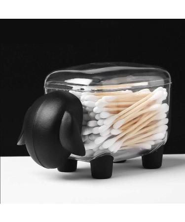 Buy Cute Cartoon Mini Cotton Swabs Storage Box | Portable Black Sheep Organizer for Makeup & Stationery - International Shipping Available - Buy Online on GoSupps.com
