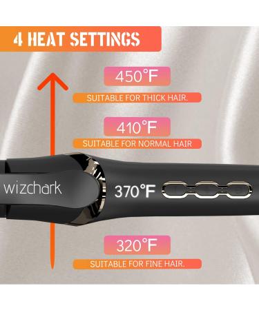 Wizchark 2 in 1 Hair Straightener & Curler 1.25 Inch - Ceramic Ionic Flat Iron Curling Iron for Short & Long Hair - Dual Voltage, Fast Heating, Auto Shut-Off - Buy Online on GoSupps.com