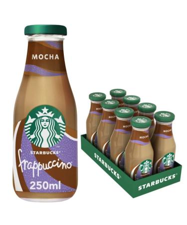 Starbucks Frappucino Mocha Chocolate Iced Coffee (8 x 250ml) Mocha Chocolate 250 ml (pack of 8)