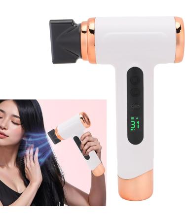 Cordless Hair Dryer High Speed Blow Dryer with Nozzle Rechargeable Portable Travel Hair Dryer Temperature & Speed Adjustable Low Noise Fast Drying for Home Dormitory White - Buy Online on GoSupps.com