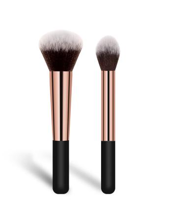 Makeup Brushes Banidy Powder Foundation Brush Flawless Powder Brush Set with Highlighter Brush Blush Brush with Wooden Handle Perfect for Blending, Buffing Liquid, Powder, Foundation, Cream, Concealer,Blush