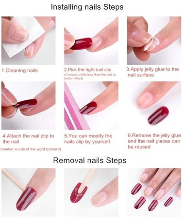 Press on Nails False Nails Full Cover Press Nails Artificial Finger Acrylic Nail Kit Manicure Kit for Women Fingernails Colorful Colored Glaze-24 Pieces - Buy Online on GoSupps.com