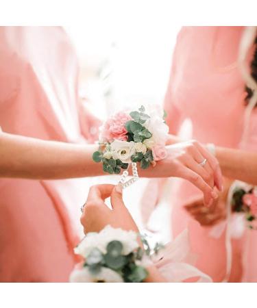 Elastic Pearl Bands Wedding Corsage Bracelet 20 Pack - White Pearl Wristlets for DIY Corsages - Wedding Prom Accessories - Buy Online on GoSupps.com