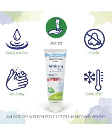 Boiron Arnicare Pain Relief Gel 4.1oz (3 Pack - 12.3oz Total) - Fast-Acting Pain Relief - Buy Online on GoSupps.com