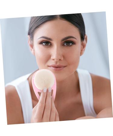 Shop Housoutil Soft Fur Cleansing Makeup Brush Scrubber - Exfoliating Facial Brush for Women - Pink Face Scrubber & Cleanser for Radiant Skin - Buy Online on GoSupps.com