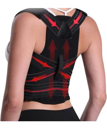 YMGSCC Adjustable Posture Corrector Back Support Shoulder Brace Correction Spine Postural Fixer Tape(XL) X-Large B - Buy Online on GoSupps.com