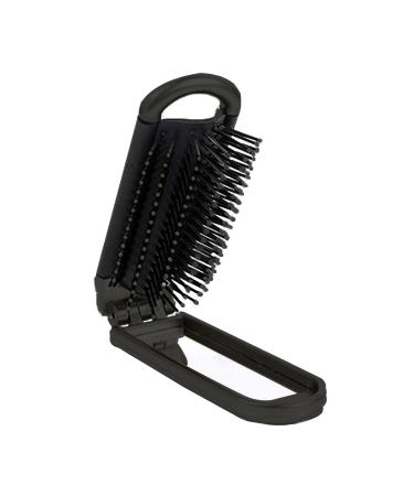 SJJJS Foldable Comb Black with Compact Mirror Pocket Size for Travel Car Sports Bag and Handbag