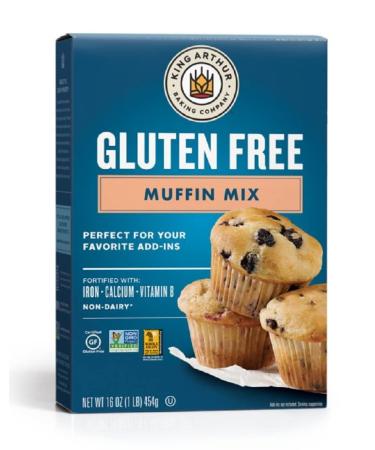 King Arthur Baking Company Gluten Free Muffin Mix Vanilla Base Kosher One 16 oz (454 g) Box