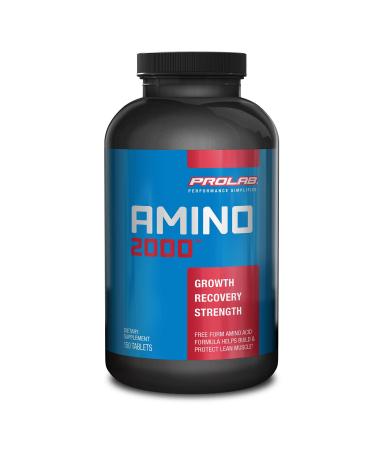Prolab Nutrition Amino 2000 Essential Amino Acids EAAs Muscle Recovery Lean Muscle Mass 150 tablets 30.0 Servings (Pack of 1)