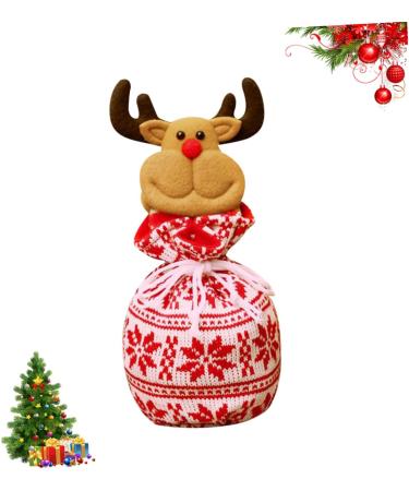 Healvian 1pc Decoration Christmas Cookie Party Table Adorable Xmas Pouches Knitted Ornament Holiday Candy - Buy Online on GoSupps.com