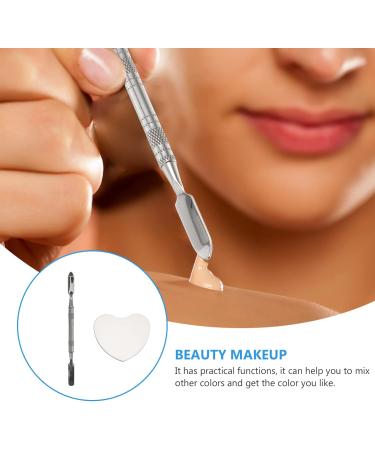 Vicasky 2 Sets Ring Palette & Makeup Spatula - Stainless Steel Heart Makeup Plate & Nail Art Tablet for Precision Drawing - Buy Online on GoSupps.com