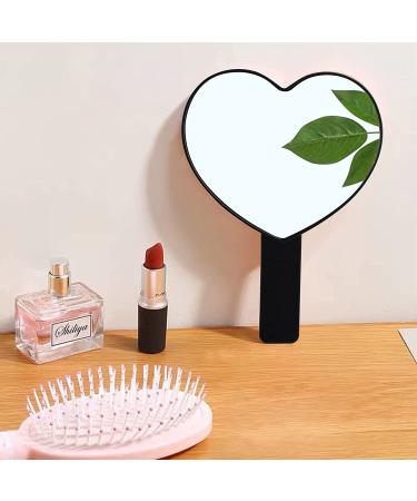 TBWHL Heart-Shaped Travel Handheld Mirror with Handle - Black (1 Pack) - Buy Online on GoSupps.com