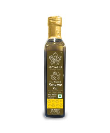 Isvaari Cold Pressed Sesame Oil | 8 Oz | 100% Pure Untoasted Sesame Oil for Cooking