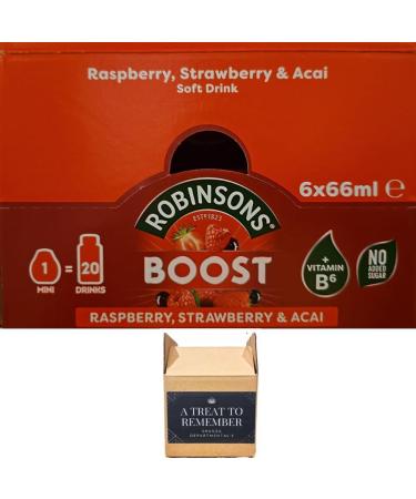 Robinsons Mini Squash No Added Sugar Low Calorie 6x66ml Raspberry strawberry & acai Raspberry strawberry & acai 11 ml (Pack of 6) - Buy Online on GoSupps.com
