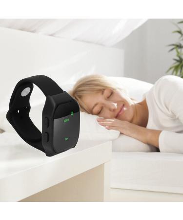 Wristband Watch Sleeping Aid Relieve Anxiety Portable Microcurrent Release Pressure 3 Modes Sleep Aid Device (Black)