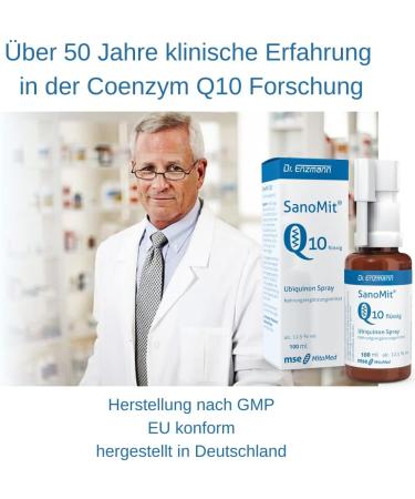 SanoMit Q10 Spray - High Dose Liposomal Vegan Coenzyme Q10 (100ml) | Dr Enzmann - International Shipping Available - Buy Online on GoSupps.com