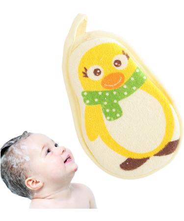 Children's Body Washer Children's Bath Sponge Cute Shapes Natural and Safe Shower Sponge Reusable Body Washer Cute Bathroom Accessories for Sensitive Skin Children Shower Yellow Penguin - Buy Online on GoSupps.com