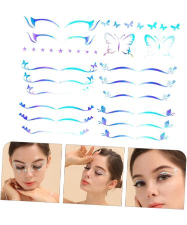 Healeved 18 Sheets Eyeliner Adhesive Eye Makeup Stickers Star Stickers Silver Eye Shadow Womens Makeup 1 count (Pack of 1) As Shownx3pcs - Buy Online on GoSupps.com